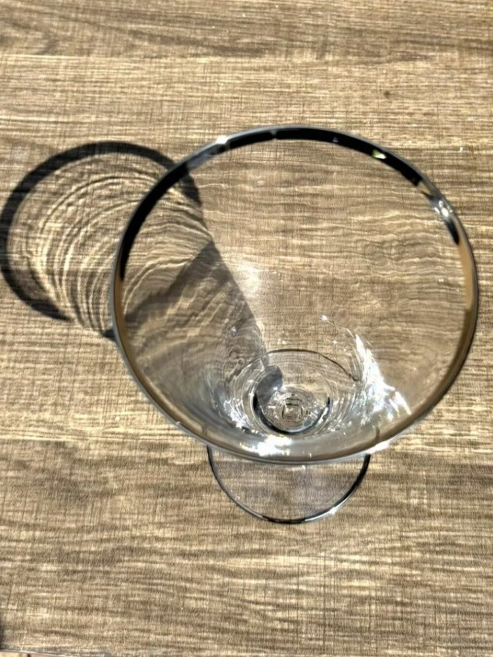 MCM Thick Platinum Rim Vintage 6 5/8